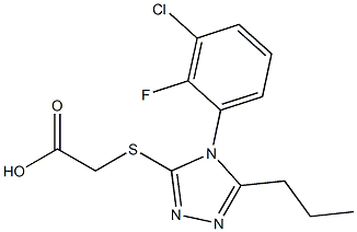 2-{[4-(3-chloro-2-fluorophenyl)-5-propyl-4H-1,2,4-triazol-3-yl]sulfanyl}acetic acid Structure