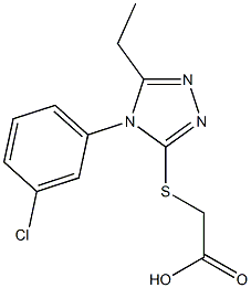 2-{[4-(3-chlorophenyl)-5-ethyl-4H-1,2,4-triazol-3-yl]sulfanyl}acetic acid Structure