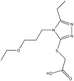 2-{[4-(3-ethoxypropyl)-5-ethyl-4H-1,2,4-triazol-3-yl]sulfanyl}acetic acid 구조식 이미지