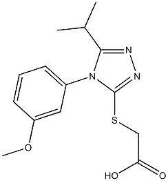 2-{[4-(3-methoxyphenyl)-5-(propan-2-yl)-4H-1,2,4-triazol-3-yl]sulfanyl}acetic acid Structure