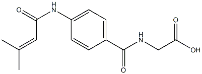 2-{[4-(3-methylbut-2-enamido)phenyl]formamido}acetic acid Structure