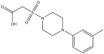 2-{[4-(3-methylphenyl)piperazine-1-]sulfonyl}acetic acid Structure