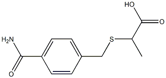 2-{[4-(aminocarbonyl)benzyl]thio}propanoic acid 구조식 이미지