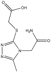2-{[4-(carbamoylmethyl)-5-methyl-4H-1,2,4-triazol-3-yl]sulfanyl}acetic acid Structure
