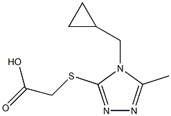 2-{[4-(cyclopropylmethyl)-5-methyl-4H-1,2,4-triazol-3-yl]sulfanyl}acetic acid Structure