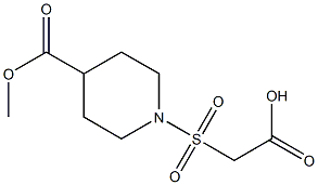 2-{[4-(methoxycarbonyl)piperidine-1-]sulfonyl}acetic acid 구조식 이미지