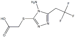 2-{[4-amino-5-(2,2,2-trifluoroethyl)-4H-1,2,4-triazol-3-yl]sulfanyl}acetic acid 구조식 이미지