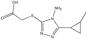 2-{[4-amino-5-(2-methylcyclopropyl)-4H-1,2,4-triazol-3-yl]sulfanyl}acetic acid Structure