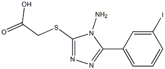 2-{[4-amino-5-(3-iodophenyl)-4H-1,2,4-triazol-3-yl]sulfanyl}acetic acid 구조식 이미지