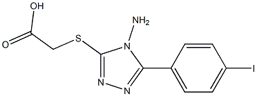 2-{[4-amino-5-(4-iodophenyl)-4H-1,2,4-triazol-3-yl]sulfanyl}acetic acid 구조식 이미지