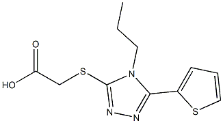 2-{[4-propyl-5-(thiophen-2-yl)-4H-1,2,4-triazol-3-yl]sulfanyl}acetic acid 구조식 이미지