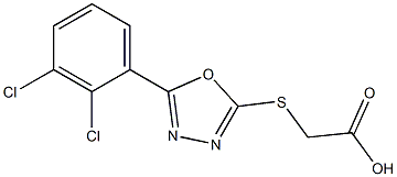 2-{[5-(2,3-dichlorophenyl)-1,3,4-oxadiazol-2-yl]sulfanyl}acetic acid 구조식 이미지