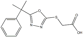 2-{[5-(2-phenylpropan-2-yl)-1,3,4-oxadiazol-2-yl]sulfanyl}acetic acid Structure