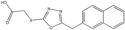 2-{[5-(naphthalen-2-ylmethyl)-1,3,4-oxadiazol-2-yl]sulfanyl}acetic acid Structure