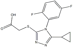 2-{[5-cyclopropyl-4-(2,5-difluorophenyl)-4H-1,2,4-triazol-3-yl]sulfanyl}acetic acid Structure