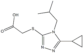 2-{[5-cyclopropyl-4-(2-methylpropyl)-4H-1,2,4-triazol-3-yl]sulfanyl}acetic acid Structure
