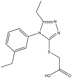 2-{[5-ethyl-4-(3-ethylphenyl)-4H-1,2,4-triazol-3-yl]sulfanyl}acetic acid Structure