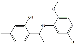 2-{1-[(2,5-dimethoxyphenyl)amino]ethyl}-5-methylphenol Structure