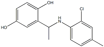 2-{1-[(2-chloro-4-methylphenyl)amino]ethyl}benzene-1,4-diol 구조식 이미지