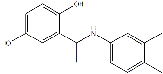 2-{1-[(3,4-dimethylphenyl)amino]ethyl}benzene-1,4-diol Structure
