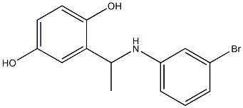 2-{1-[(3-bromophenyl)amino]ethyl}benzene-1,4-diol Structure