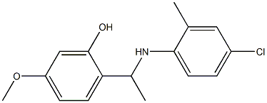 2-{1-[(4-chloro-2-methylphenyl)amino]ethyl}-5-methoxyphenol 구조식 이미지