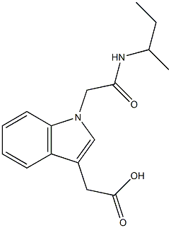 2-{1-[(butan-2-ylcarbamoyl)methyl]-1H-indol-3-yl}acetic acid Structure