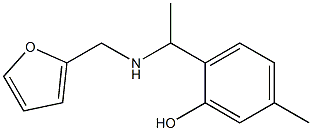 2-{1-[(furan-2-ylmethyl)amino]ethyl}-5-methylphenol Structure