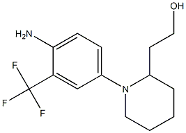 2-{1-[4-amino-3-(trifluoromethyl)phenyl]piperidin-2-yl}ethanol Structure