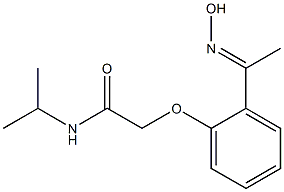 2-{2-[(1E)-N-hydroxyethanimidoyl]phenoxy}-N-isopropylacetamide 구조식 이미지