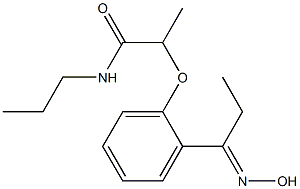 2-{2-[1-(hydroxyimino)propyl]phenoxy}-N-propylpropanamide Structure