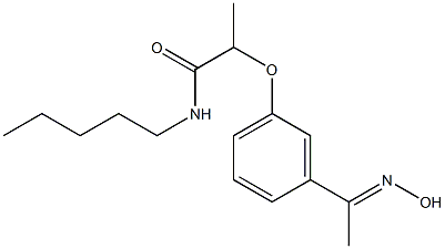 2-{3-[1-(hydroxyimino)ethyl]phenoxy}-N-pentylpropanamide 구조식 이미지