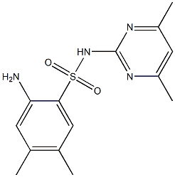 2-amino-N-(4,6-dimethylpyrimidin-2-yl)-4,5-dimethylbenzene-1-sulfonamide Structure