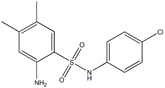 2-amino-N-(4-chlorophenyl)-4,5-dimethylbenzene-1-sulfonamide 구조식 이미지