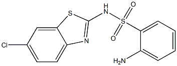 2-amino-N-(6-chloro-1,3-benzothiazol-2-yl)benzene-1-sulfonamide 구조식 이미지