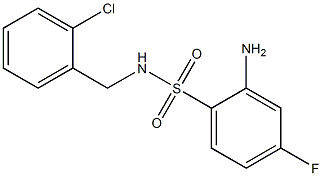 2-amino-N-[(2-chlorophenyl)methyl]-4-fluorobenzene-1-sulfonamide 구조식 이미지