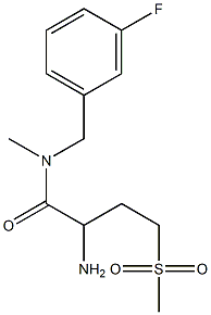 2-amino-N-[(3-fluorophenyl)methyl]-4-methanesulfonyl-N-methylbutanamide 구조식 이미지