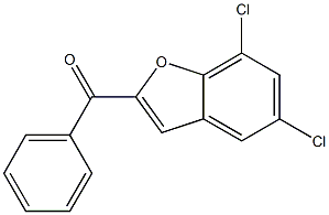 2-benzoyl-5,7-dichloro-1-benzofuran 구조식 이미지
