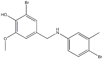 2-bromo-4-{[(4-bromo-3-methylphenyl)amino]methyl}-6-methoxyphenol Structure