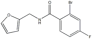 2-bromo-4-fluoro-N-(2-furylmethyl)benzamide Structure