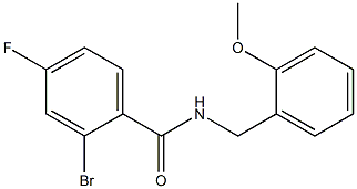 2-bromo-4-fluoro-N-(2-methoxybenzyl)benzamide 구조식 이미지