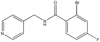 2-bromo-4-fluoro-N-(pyridin-4-ylmethyl)benzamide Structure