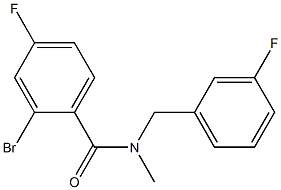 2-bromo-4-fluoro-N-[(3-fluorophenyl)methyl]-N-methylbenzamide Structure