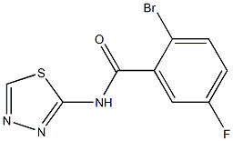 2-bromo-5-fluoro-N-(1,3,4-thiadiazol-2-yl)benzamide Structure