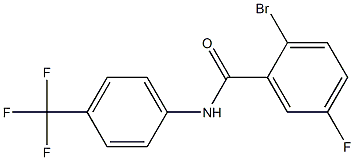 2-bromo-5-fluoro-N-[4-(trifluoromethyl)phenyl]benzamide Structure