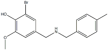 2-bromo-6-methoxy-4-({[(4-methylphenyl)methyl]amino}methyl)phenol 구조식 이미지