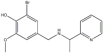 2-bromo-6-methoxy-4-({[1-(pyridin-2-yl)ethyl]amino}methyl)phenol Structure