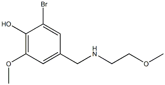 2-bromo-6-methoxy-4-{[(2-methoxyethyl)amino]methyl}phenol Structure