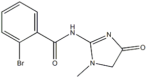 2-bromo-N-(1-methyl-4-oxo-4,5-dihydro-1H-imidazol-2-yl)benzamide 구조식 이미지