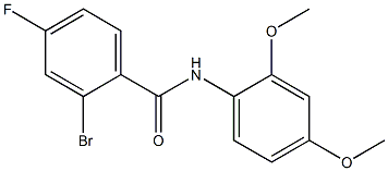 2-bromo-N-(2,4-dimethoxyphenyl)-4-fluorobenzamide Structure